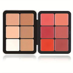 12-Color Matte & Highlight Blush Palette