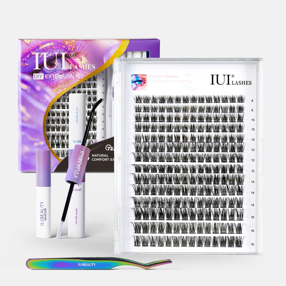 IUIBEAUTY® IUI® CLUSTER LASHES STARTER KIT