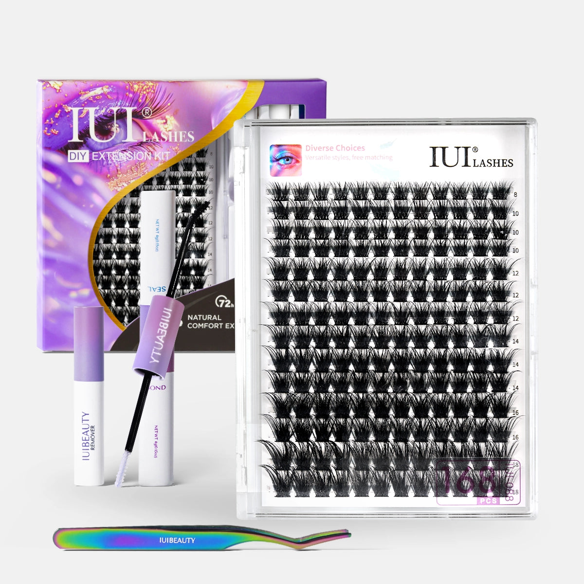 IUIBEAUTY® IUI® CLUSTER LASHES STARTER KIT