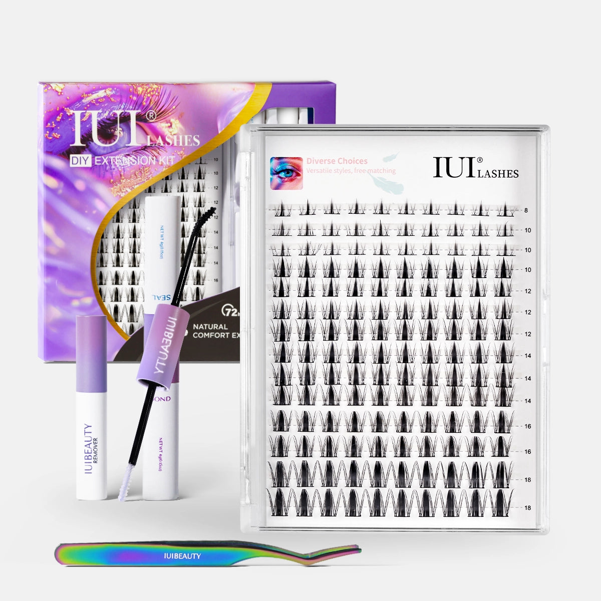 IUIBEAUTY® IUI® CLUSTER LASHES STARTER KIT