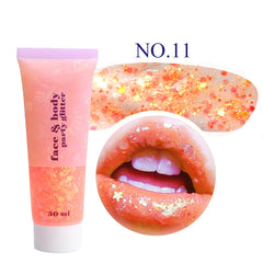 Glitter Gel Mermaid Scales Face & Body Lip Glitter Eyeshadow Holographic Shimmer for Stage Makeup