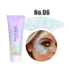 Glitter Gel Mermaid Scales Face & Body Lip Glitter Eyeshadow Holographic Shimmer for Stage Makeup