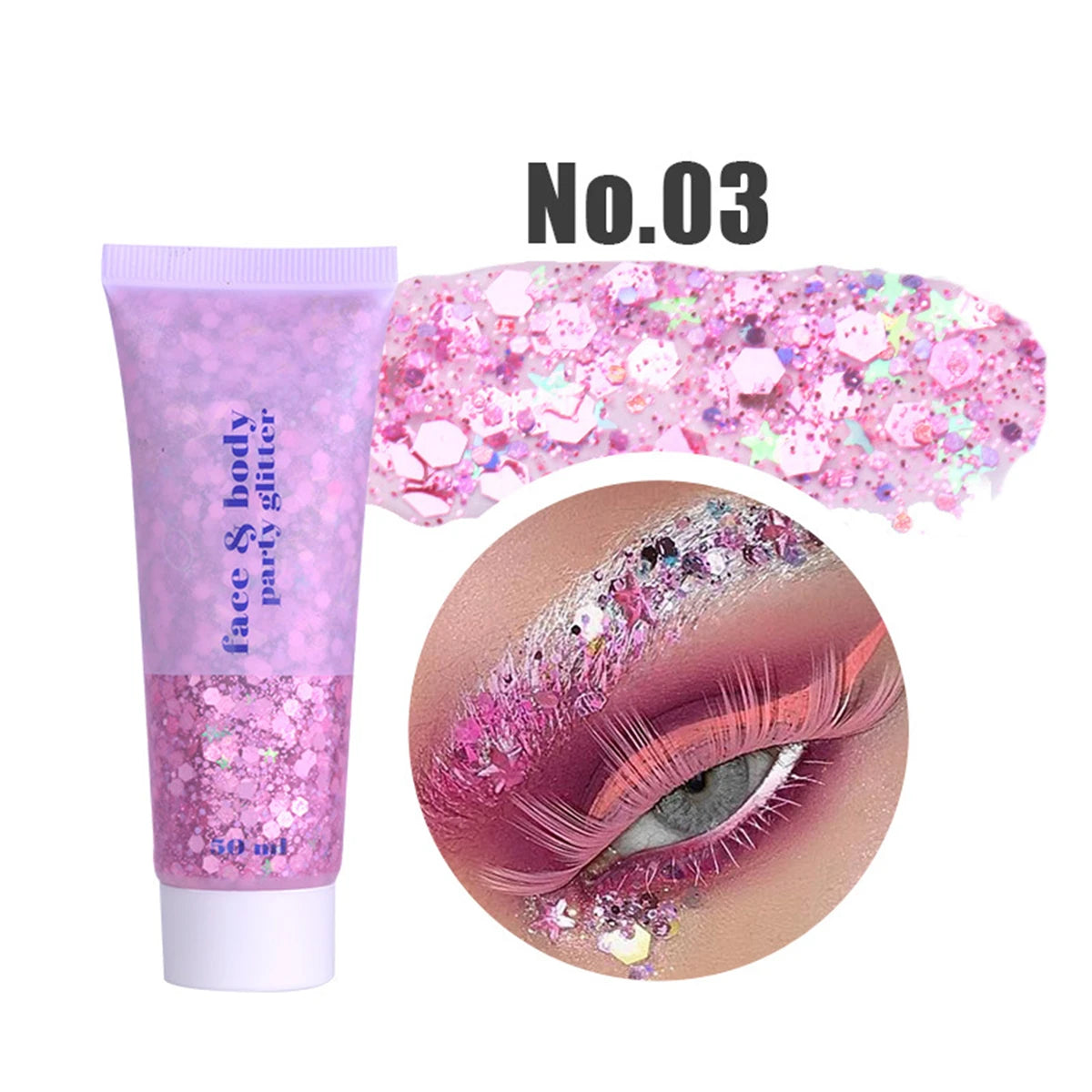 Glitter Gel Mermaid Scales Face & Body Lip Glitter Eyeshadow Holographic Shimmer for Stage Makeup