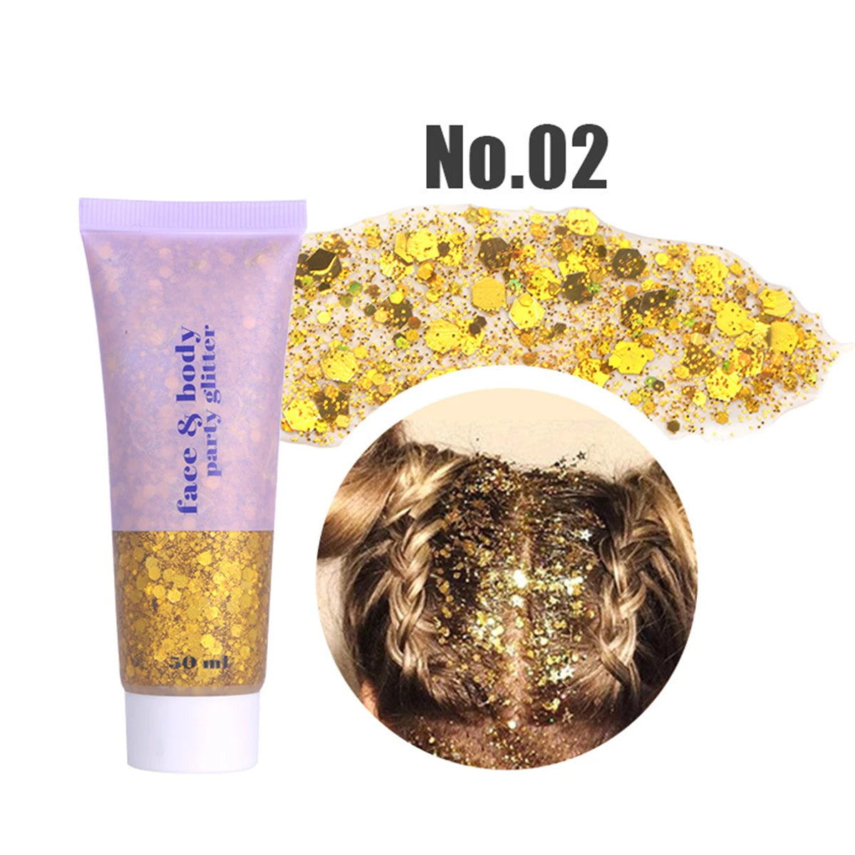 Glitter Gel Mermaid Scales Face & Body Lip Glitter Eyeshadow Holographic Shimmer for Stage Makeup