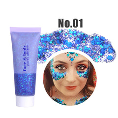 Glitter Gel Mermaid Scales Face & Body Lip Glitter Eyeshadow Holographic Shimmer for Stage Makeup