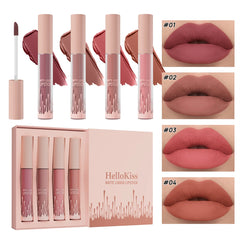 4-Piece Soft Matte Non-Stick, Long-Lasting Liquid Lipstick Set