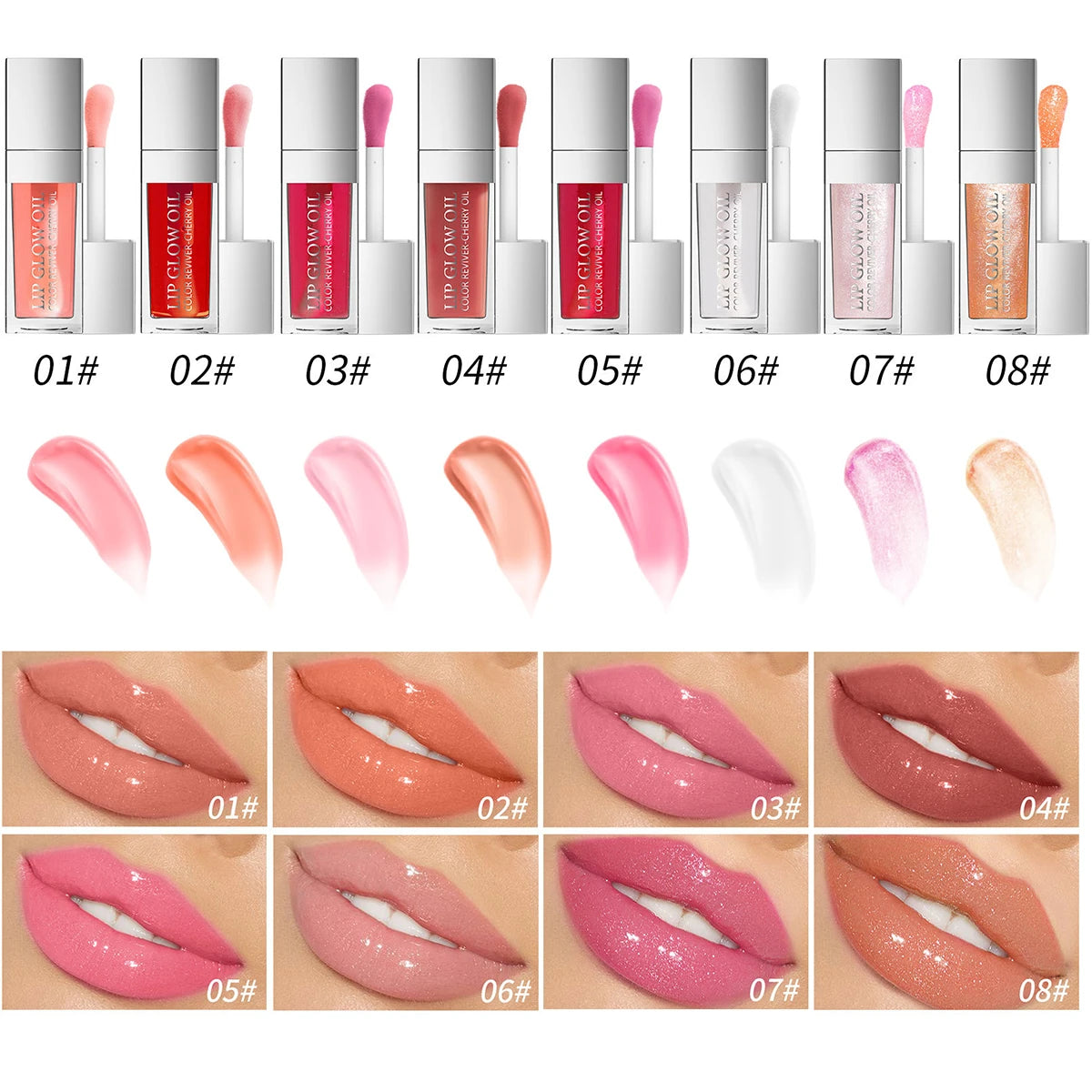 Dudu Hydrating Lip Oil - Transparent Glossy Lip Glaze, Glassy Shine for Moisturized Lips