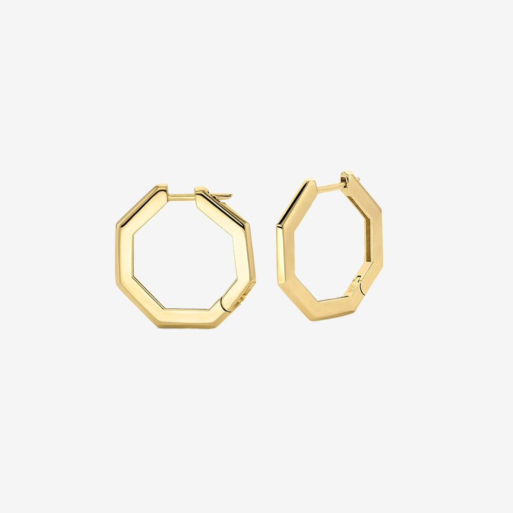 Large Octave Knifed Hoop Earrings