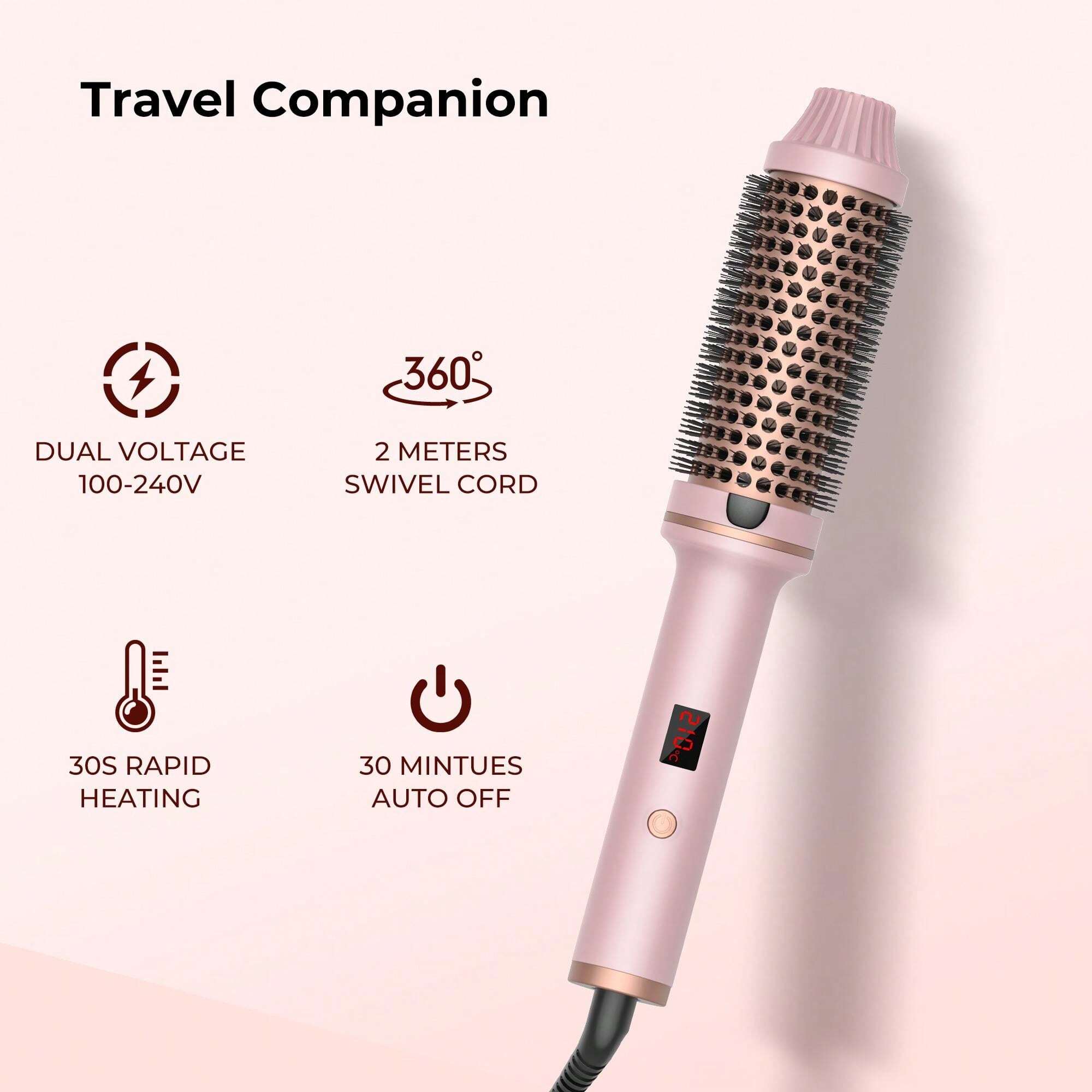 3-in-1 Negative Ion Thermal Brush No.115