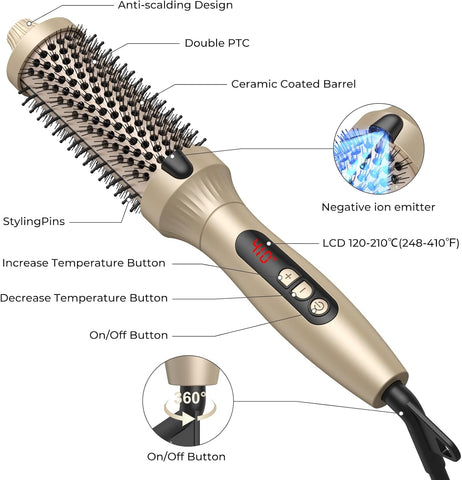 3-in-1 Negative Ion Thermal Brush No.158