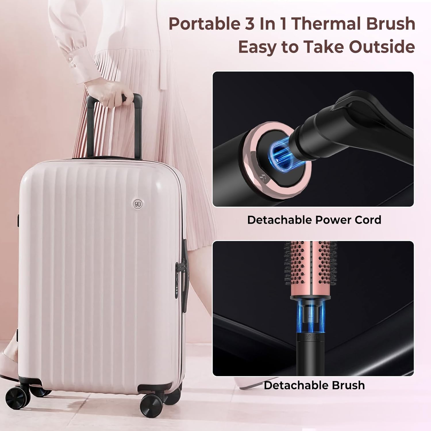 3-in-1 Negative Ion Thermal Brush No.162