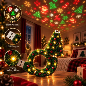 USB Christmas Projector Night Light Holiday Room Decor