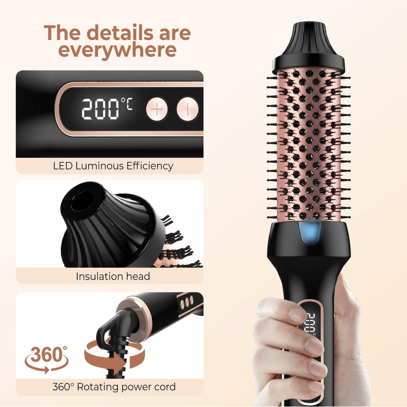 3-in-1 Negative Ion Thermal Brush(Buy 1 get Free Silk Bonnet)