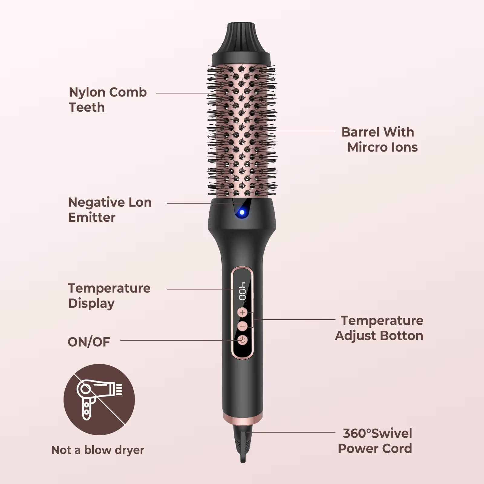 3-in-1 Negative Ion Thermal Brush(Buy 1 get Free Silk Bonnet)