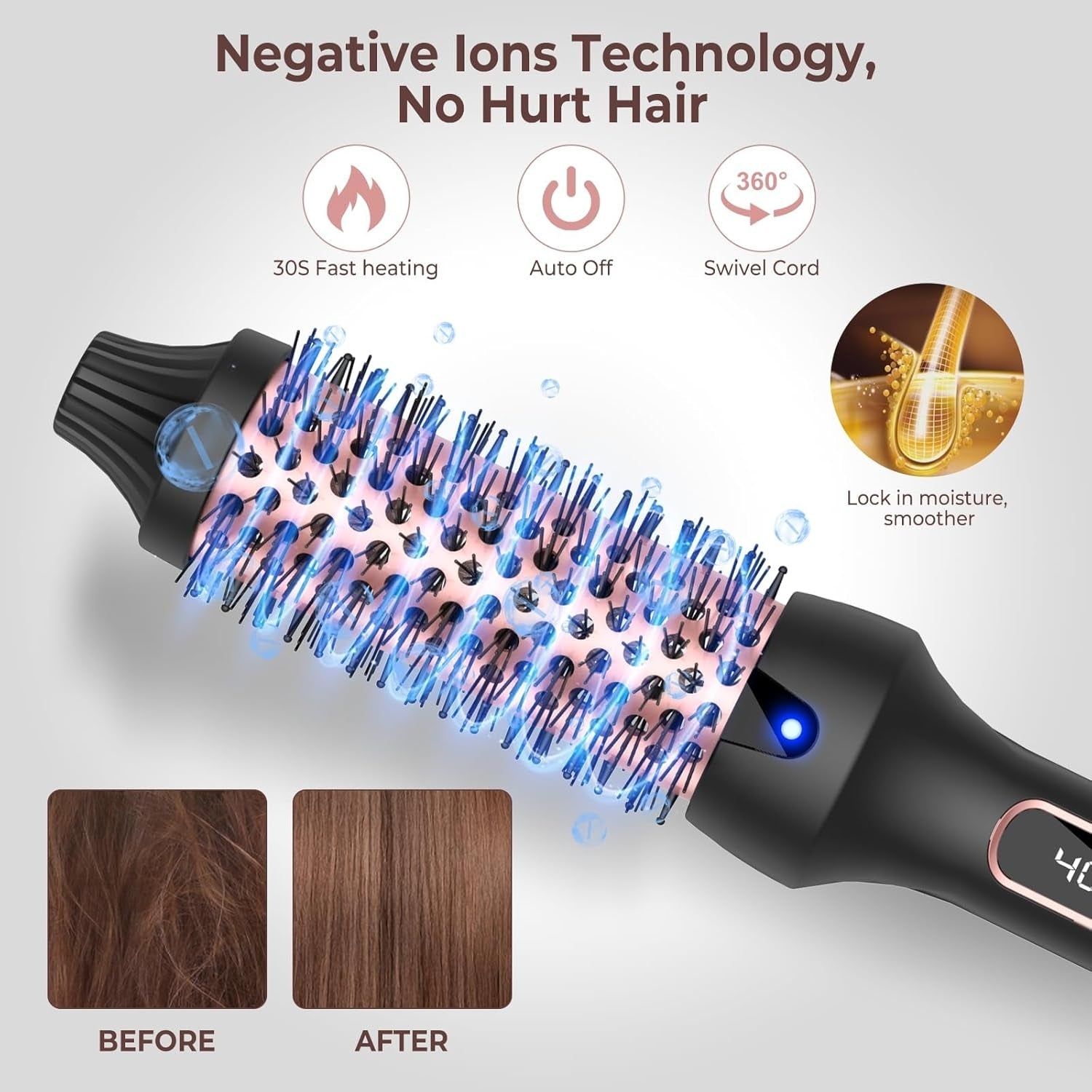 3-in-1 Negative Ion Thermal Brush(Buy 1 get Free Silk Bonnet)