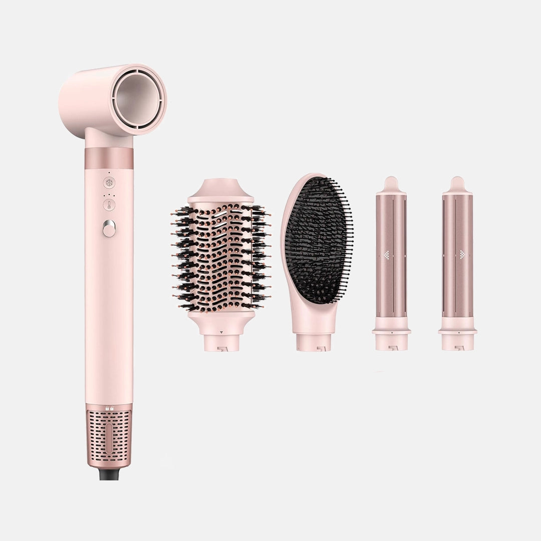 IUI Beauty 5-in-1 Professional Hot Air Hair Styler & Blow Dryer Brush - Frizz-Free Fast Drying for Curls, Volume & Straightening | Ionic Technology & Heat Protection