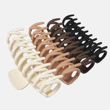 Chic Matte Hair Claw Clips for Effortless Hairstyles-4PCS