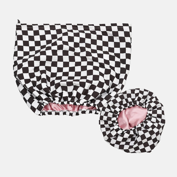 Women’s Luxury Waterproof Shower Cap with Satin Lining