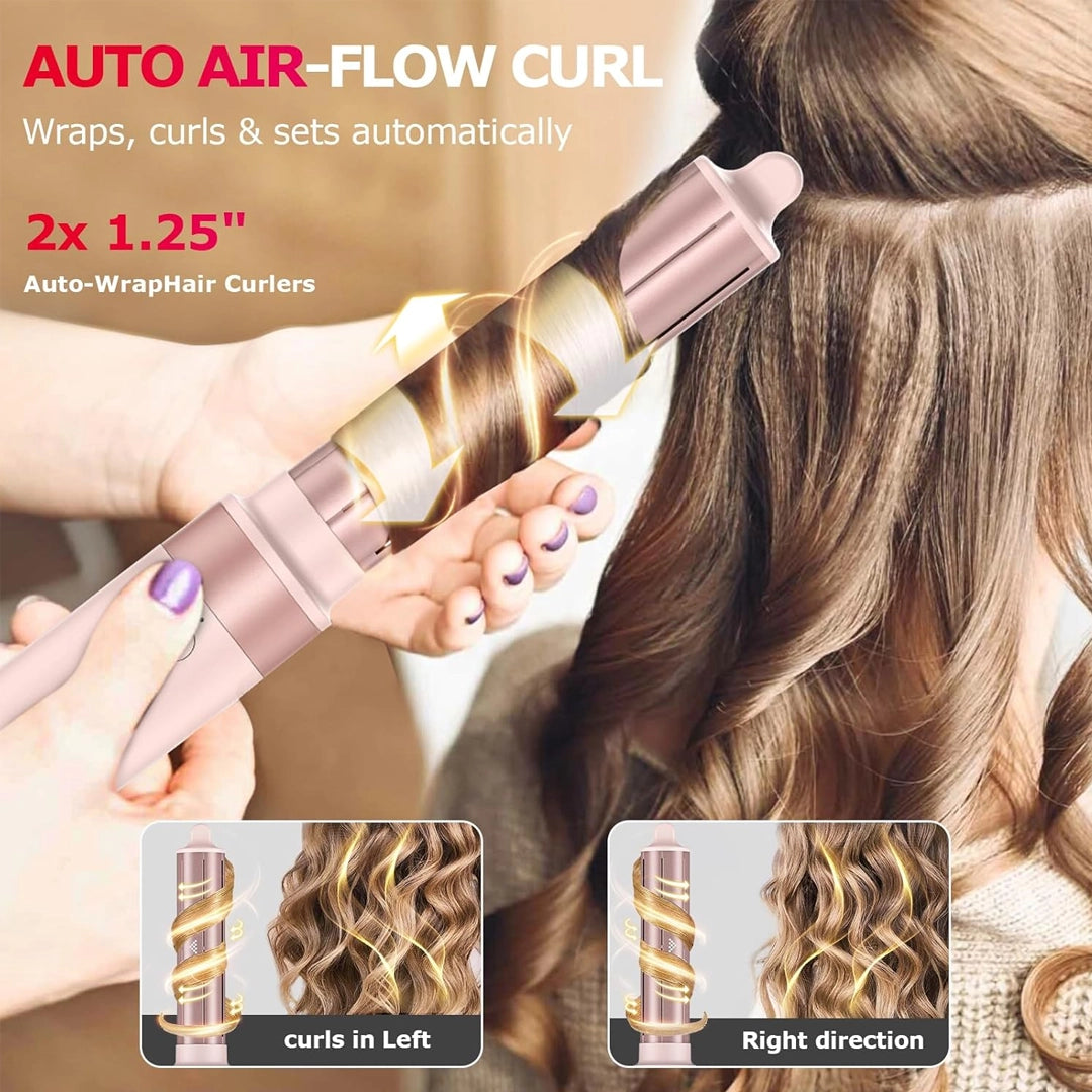 IUI Beauty 5-in-1 Professional Hot Air Hair Styler & Blow Dryer Brush - Frizz-Free Fast Drying for Curls, Volume & Straightening | Ionic Technology & Heat Protection