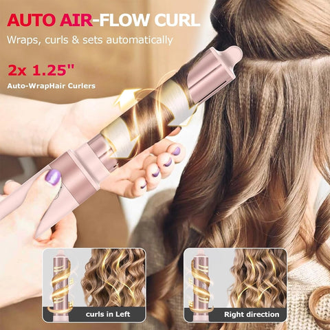 IUI Beauty 5-in-1 Professional Hot Air Hair Styler & Blow Dryer Brush - Frizz-Free Fast Drying for Curls, Volume & Straightening | Ionic Technology & Heat Protection