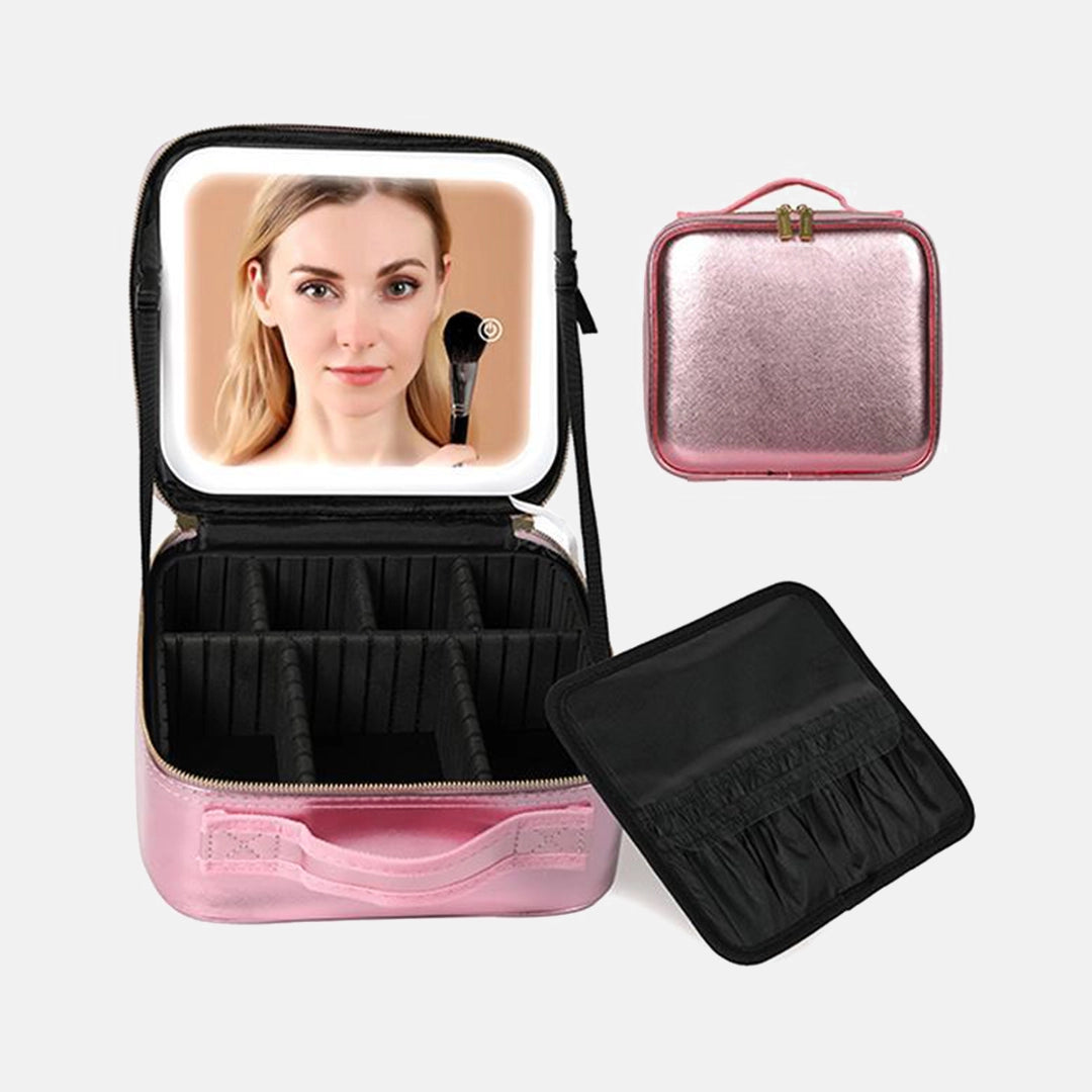 IUIBeauty 3-in-1 LED Vanity Makeup Bag with Mirror