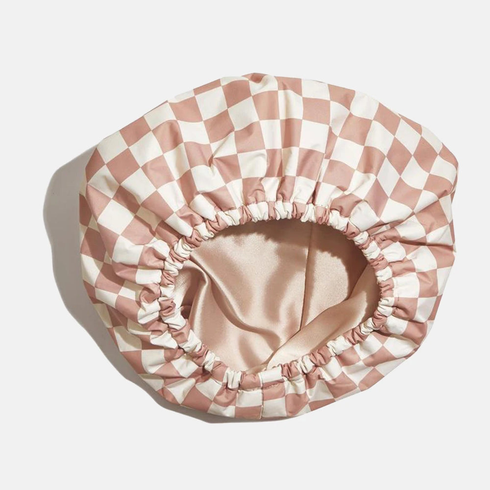 Women’s Luxury Waterproof Shower Cap with Satin Lining