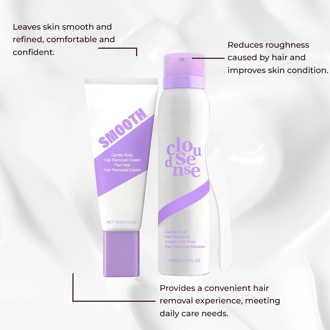 Bikini Hair Removal Cream & Mousse Set – Pain-Free, Gentle & Fast for Sensitive Skin