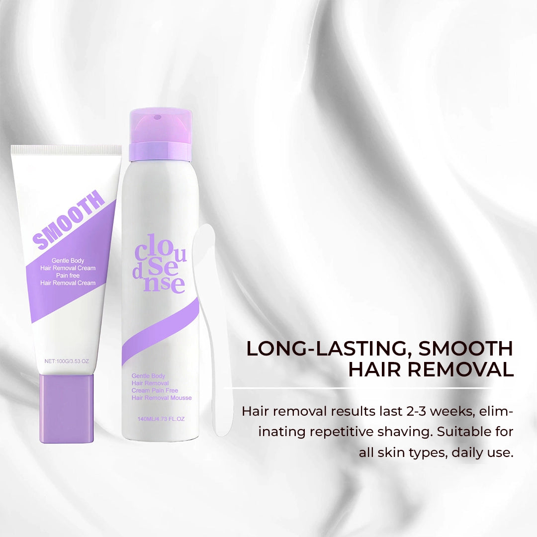 Bikini Hair Removal Cream & Mousse Set – Pain-Free, Gentle & Fast for Sensitive Skin