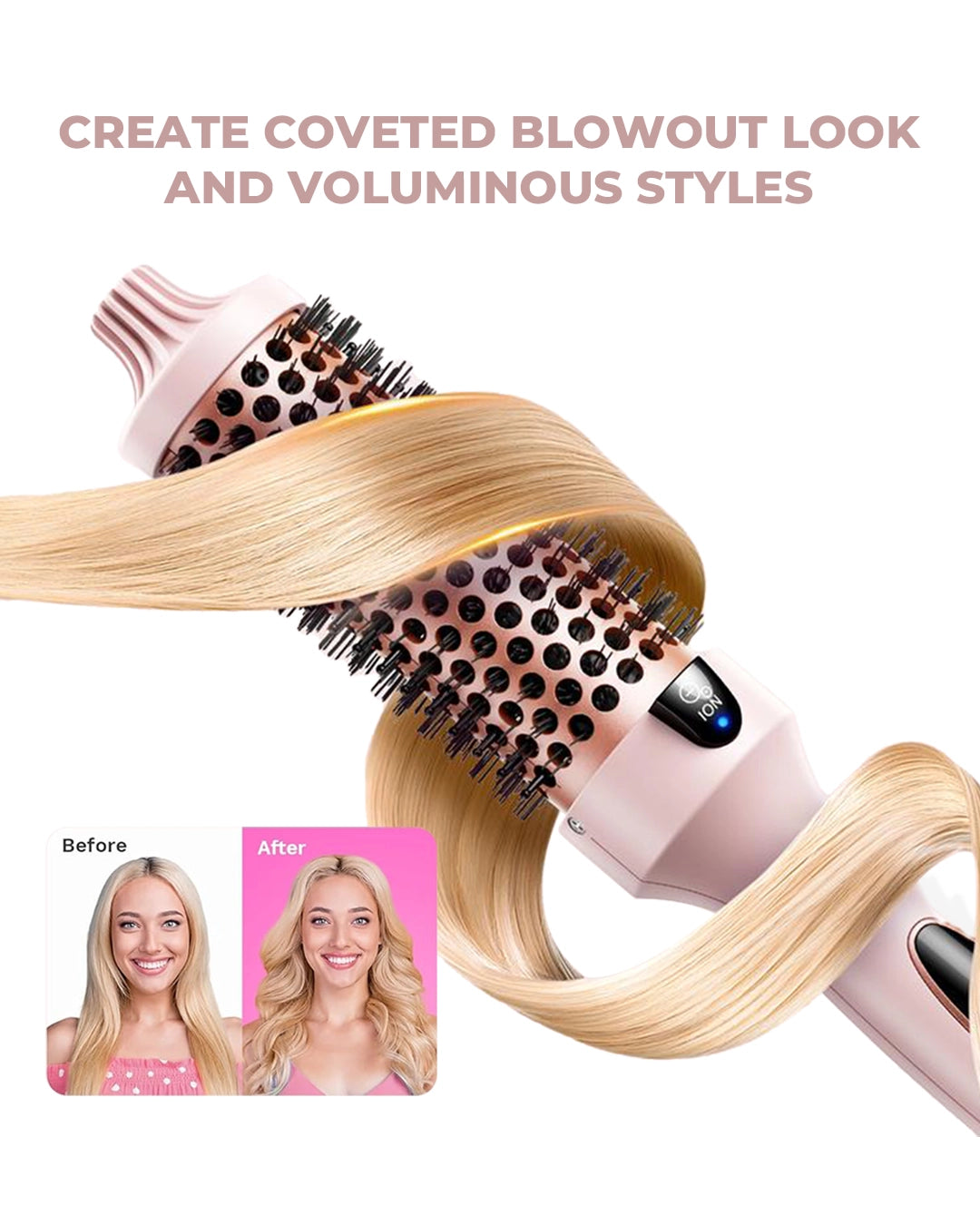 3-in-1 Pro Negative Ion Two PTC Heaters Thermal Brush