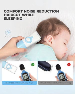 Baby Hair Clippers, Ceramic Blade Electric Kids Hair Trimmer