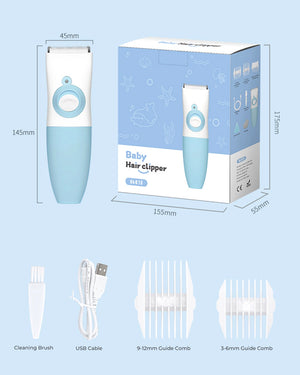 Baby Hair Clippers, Ceramic Blade Electric Kids Hair Trimmer