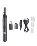 2-in-1 Eyebrow & Nose Hair Trimmer – Painless LED Precision Groomer