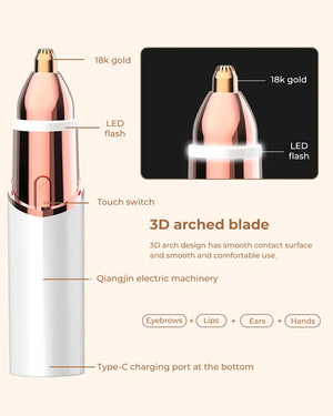 2 in 1 facial & eyebrow hair trimmer