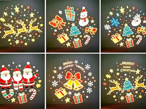 USB Christmas Projector Night Light Holiday Room Decor