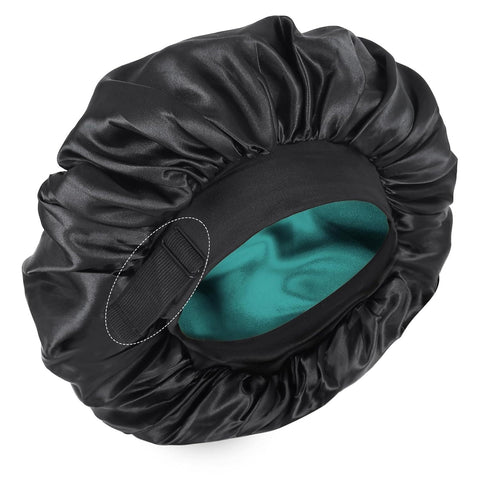 Silk Bonnet Satin Bonnet for Sleeping Women and Men, Adjustable Double Layer Hair Bonnet for Curly Braids Hair