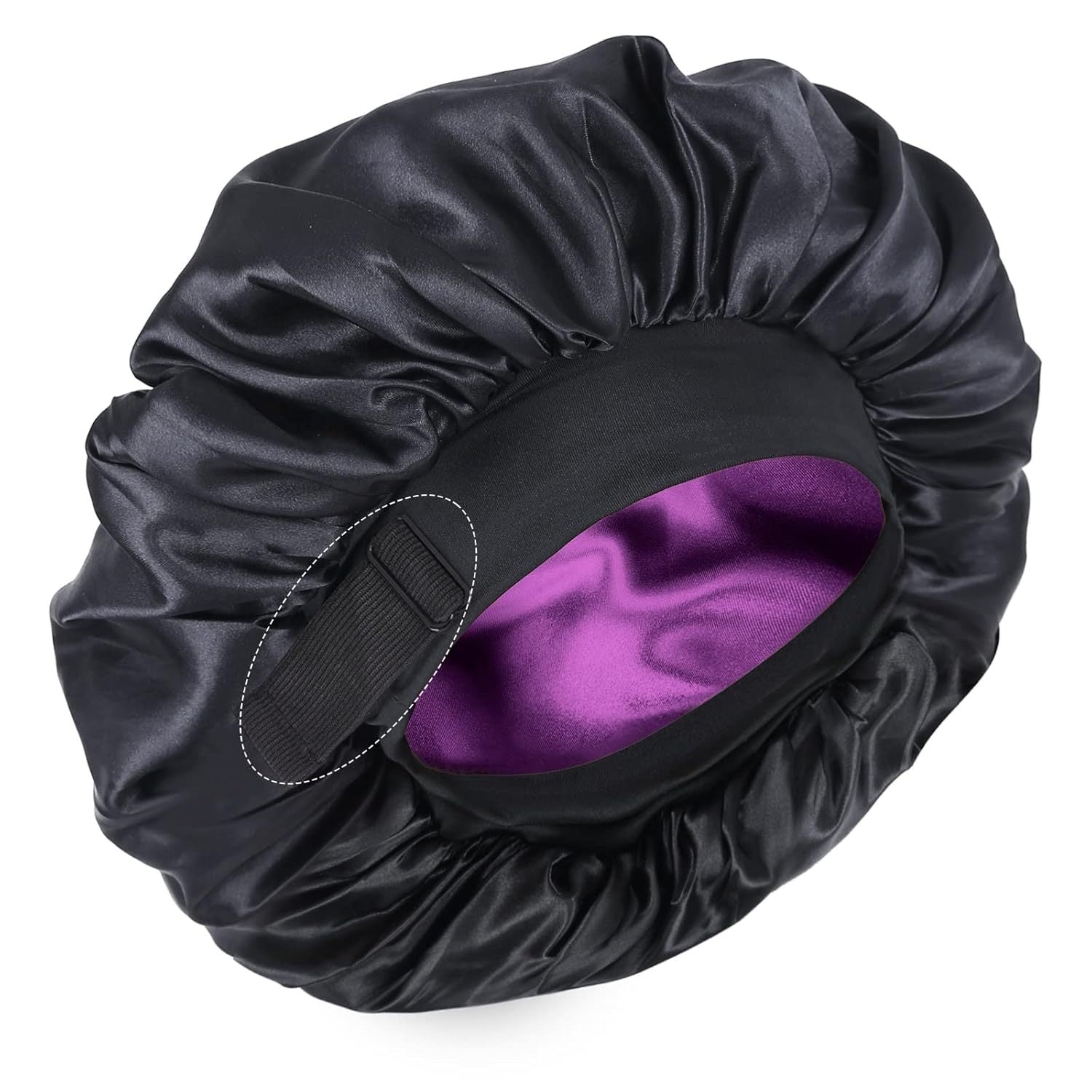 Silk Bonnet Satin Bonnet for Sleeping Women and Men, Adjustable Double Layer Hair Bonnet for Curly Braids Hair