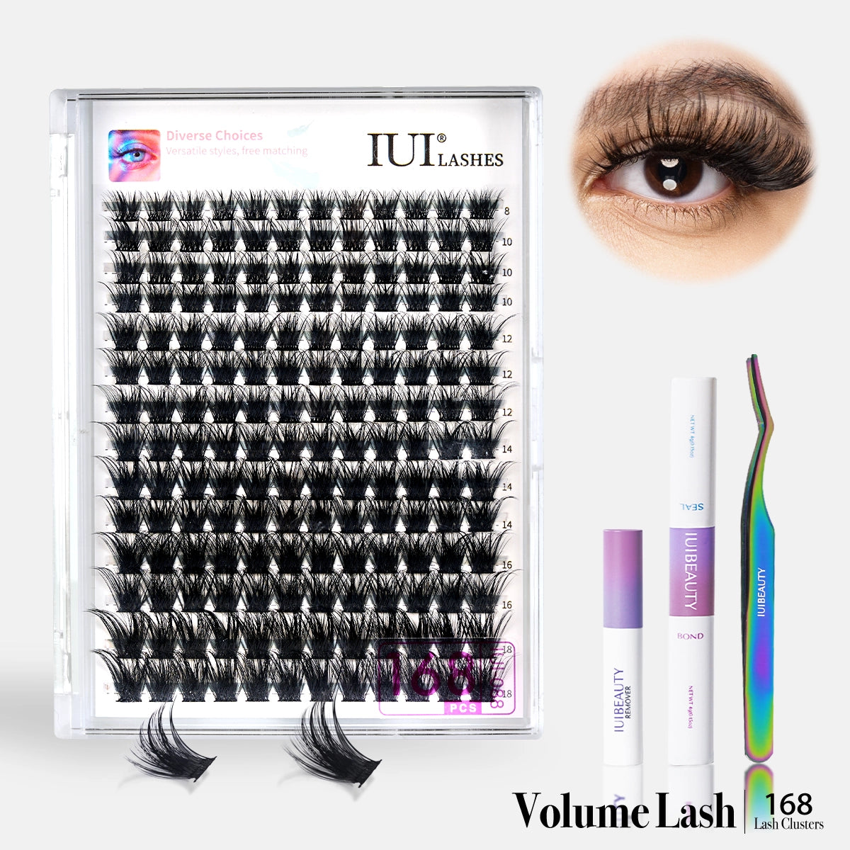 IUIBEAUTY® IUI® CLUSTER LASHES STARTER KIT