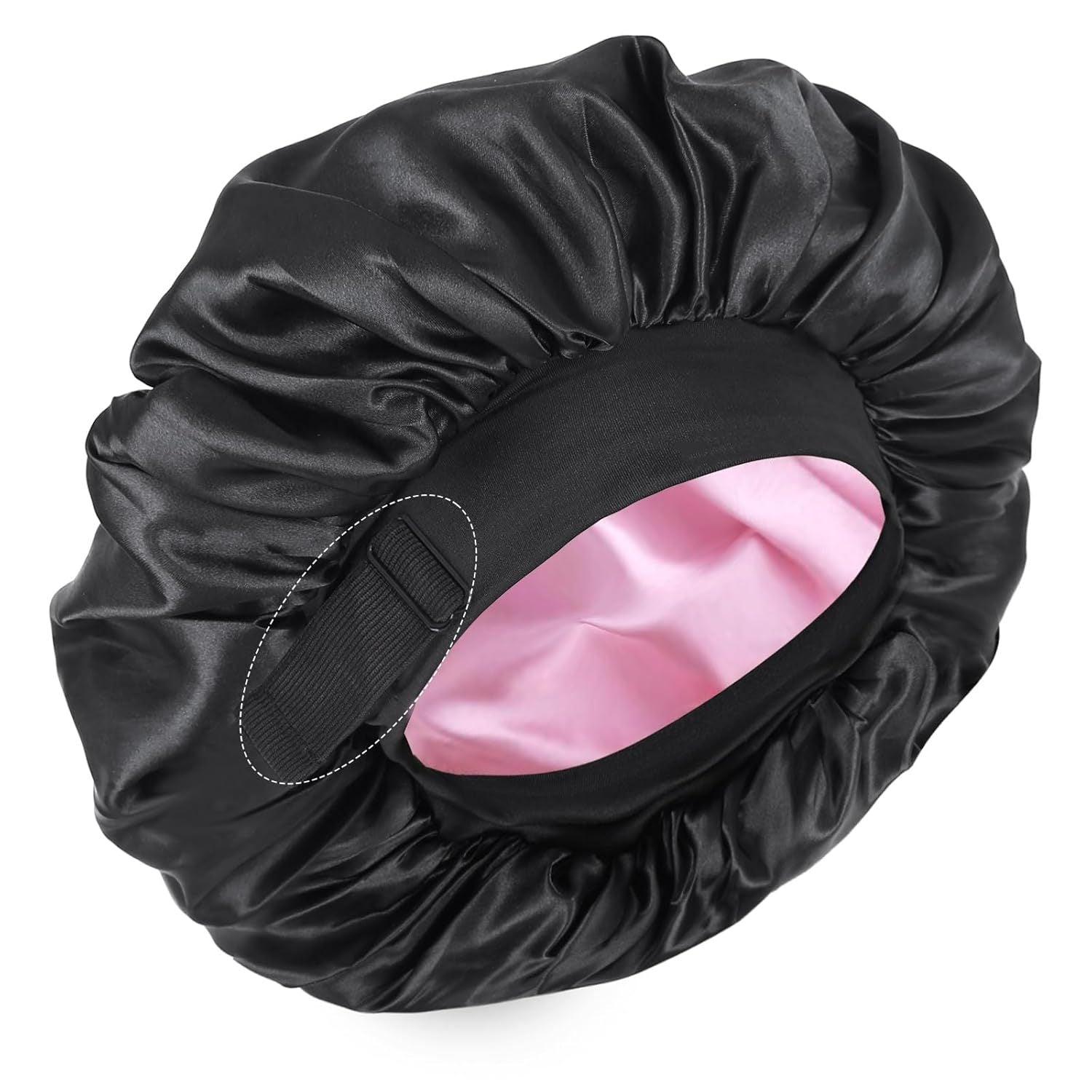 Silk Bonnet Satin Bonnet for Sleeping Women and Men, Adjustable Double Layer Hair Bonnet for Curly Braids Hair