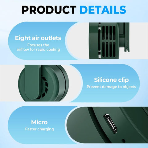 Portable Silent Mini Bladeless Electric Fan