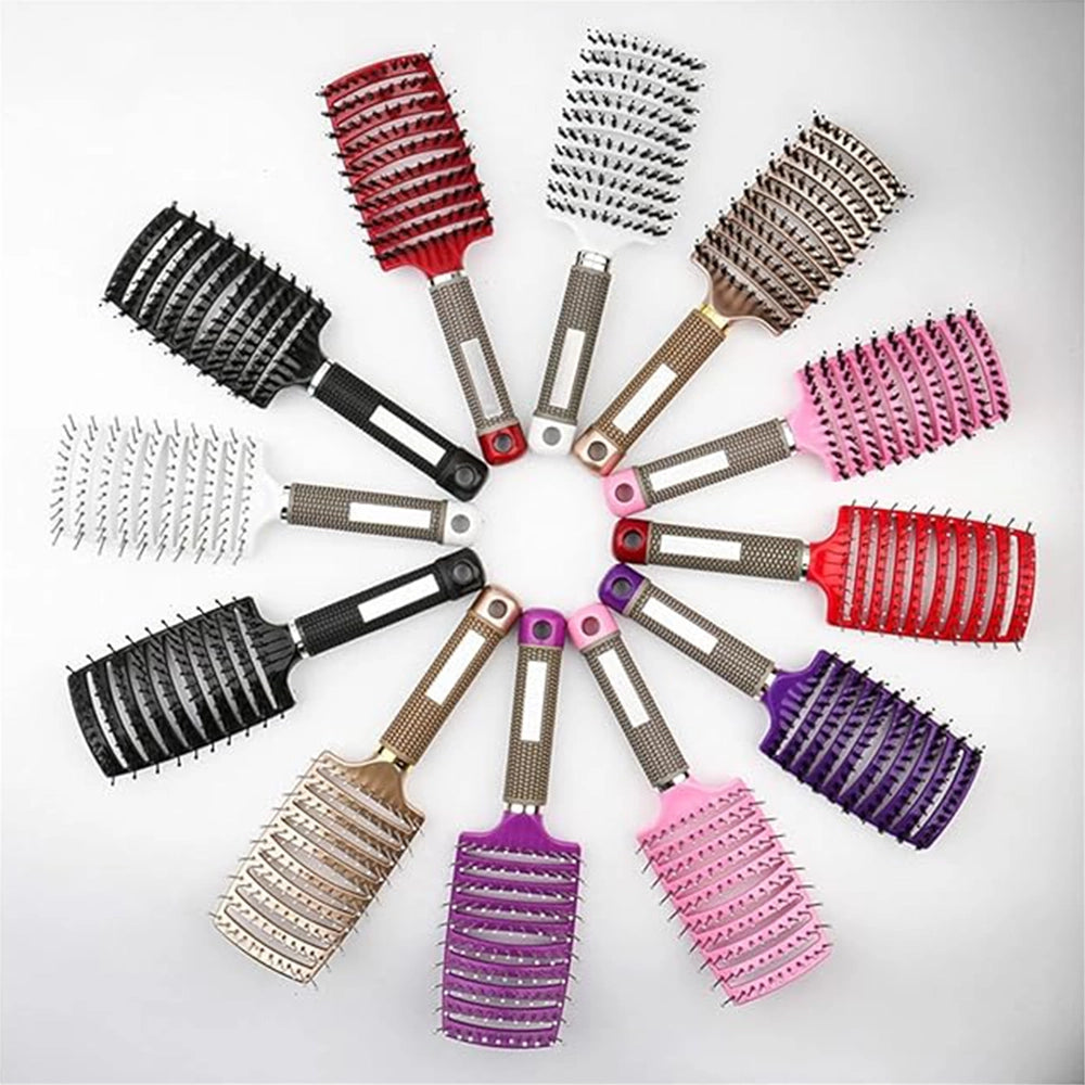 SURURA Haircombforwomen Conditioner Brush Scalp Massage Comb Bristle Nylon Comb Ladies Wet Curling Comb Salon Styling Tools