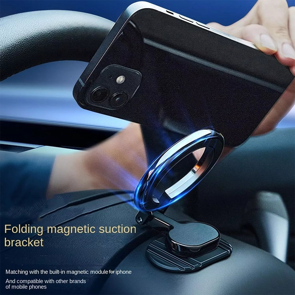 Metal Magnetic Car Mount For iPhone 12 13 Pro Max Mini Universal Car Phone Holder Mobile Cellphone Stand Compatible with MagSafe